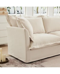 Streamdale Modern 3-Seater Sofa with Supple Arms and Plush Pillows
