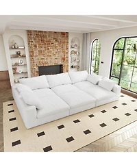 Streamdale Large size modular cloud sofa 6 seats down sofa bed apartment living room sofa 120"
