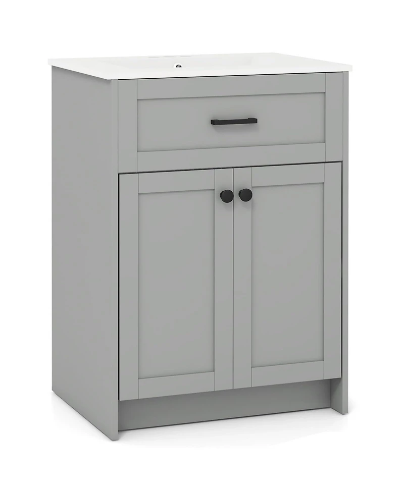 Bathroom Vanity Unit with Basin and 2 Doors