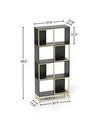 Streamdale 4-Tier Storage Shelf Corner Shelf for Living Room