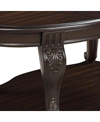 Streamdale Espresso Living Room Coffee Table Set with End Side Tables (3-Piece)
