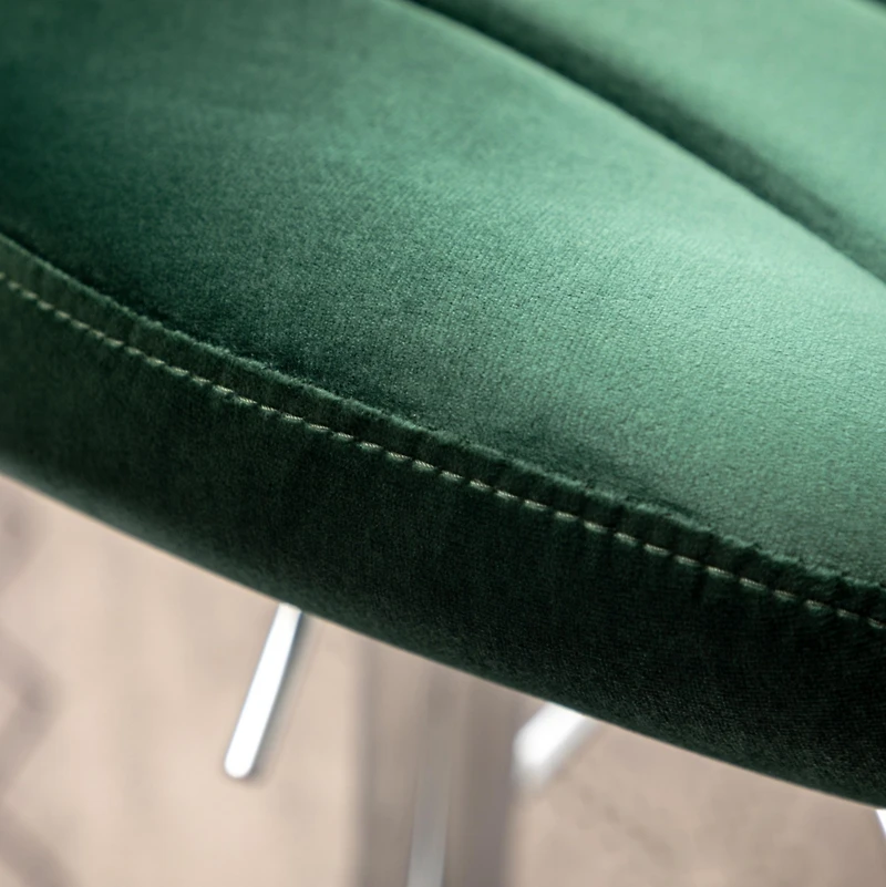 Streamdale Furniture Upholstered Adjustable Swivel Barstools in Green, Set of 2