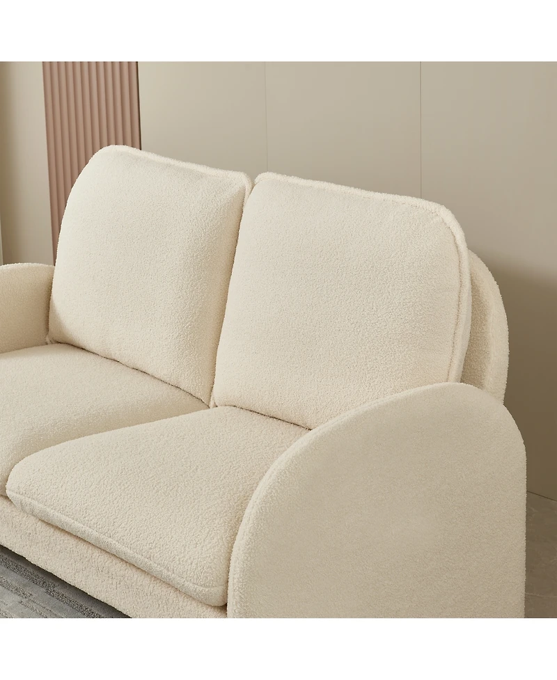 Streamdale Furniture Lamb Fabric Loveseat Comfort, Style, and Versatility in One