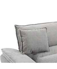 Streamdale Corduroy Sofa Sleeper Comfy, Deep-Seat Couch with Pillows