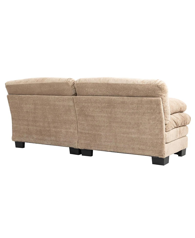 Streamdale Khaki Chenille Sectional Sofa Sleeper