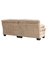 Streamdale Khaki Chenille Sectional Sofa Sleeper