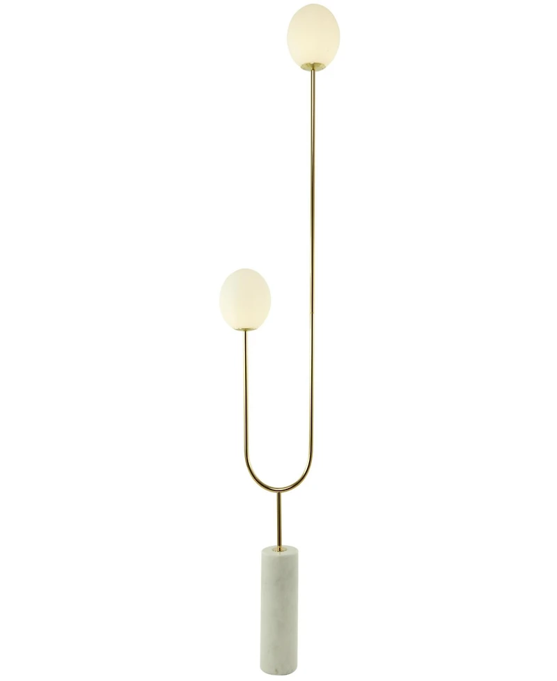 Rosemary Lane 73" Metal Curved Orb 2 Light Room Floor Lamp