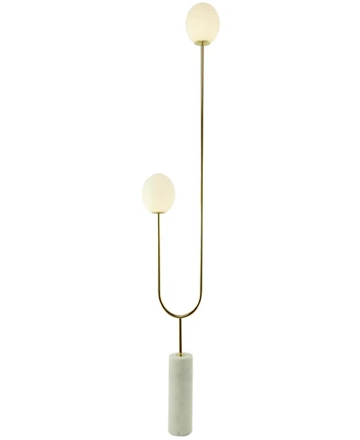 Rosemary Lane 73" Metal Curved Orb 2 Light Room Floor Lamp