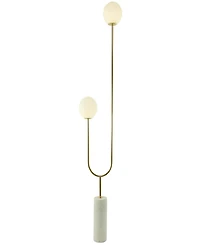 Rosemary Lane 73" Metal Curved Orb 2 Light Room Floor Lamp