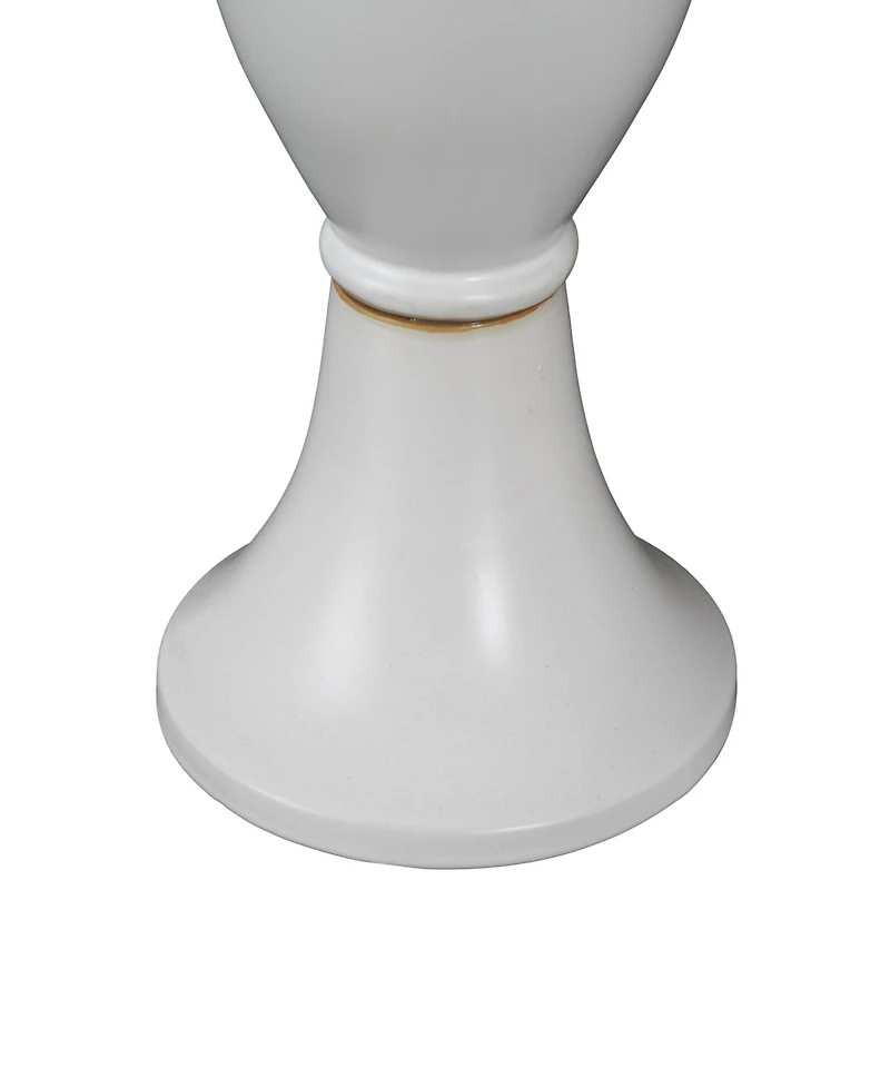 Rosemary Lane Ceramic Fluted Urn Shaped Decorative Vase with Arch Handles, 30"