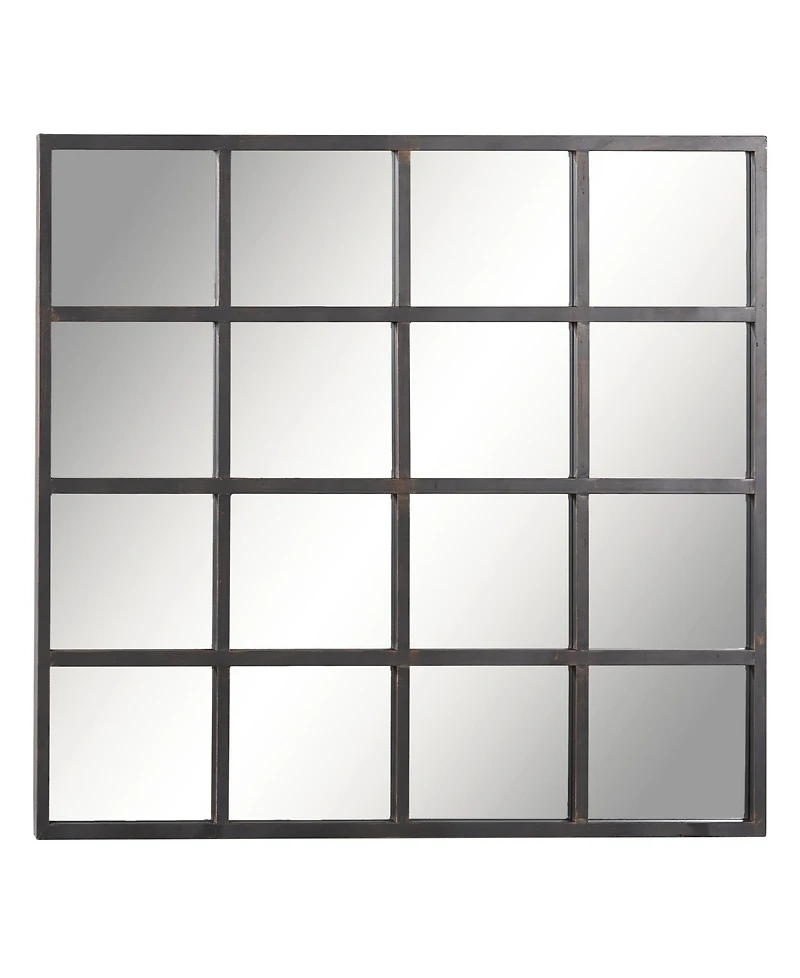 Rosemary Lane 45" Metal Window Pane Inspired Room Wall Mirror