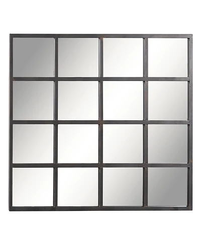 Rosemary Lane 45" Metal Window Pane Inspired Room Wall Mirror