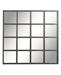 Rosemary Lane 45" Metal Window Pane Inspired Room Wall Mirror