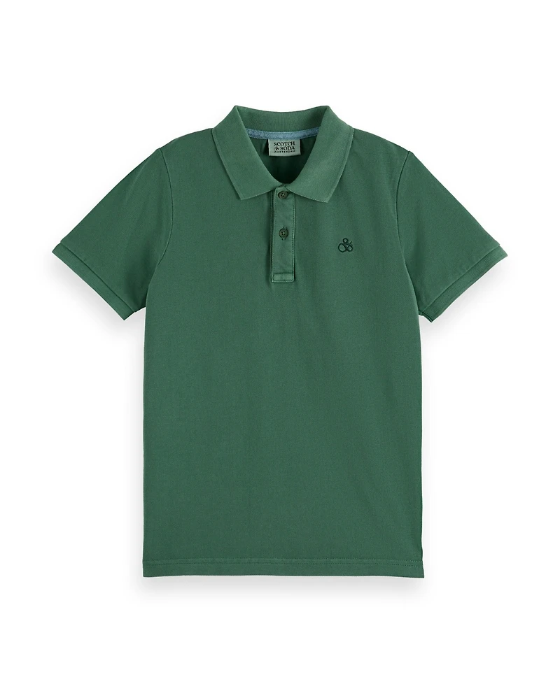 Scotch & Soda Little and Big Boys Garment Dyed Pique Polo Shirt