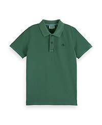 Scotch & Soda Little and Big Boys Garment Dyed Pique Polo Shirt