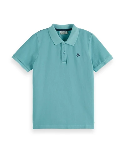 Scotch & Soda Little and Big Boys Garment Dyed Pique Polo Shirt