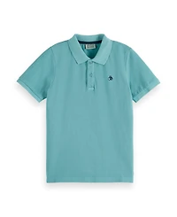 Scotch & Soda Little and Big Boys Garment Dyed Pique Polo Shirt