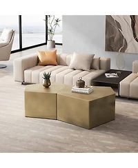 Streamdale Irregular Pentagon Coffee Table Set (Set of 2)