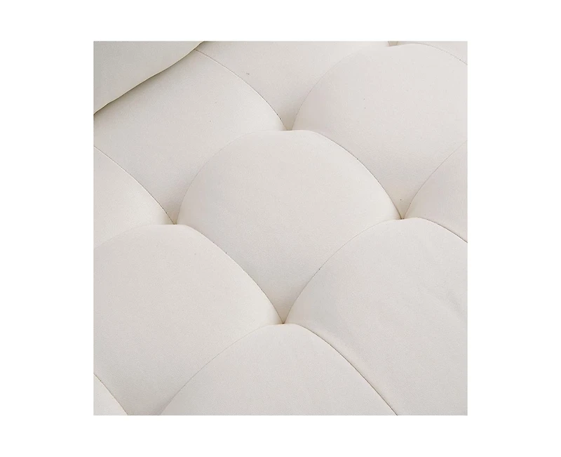 Streamdale 3-Seater High Resilience Modern Sofa, Wooden Frame Beige