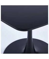 Streamdale 31.5inch Special Dining Table,Mdf Dining Table, Kitchen Table,Black,exective desk
