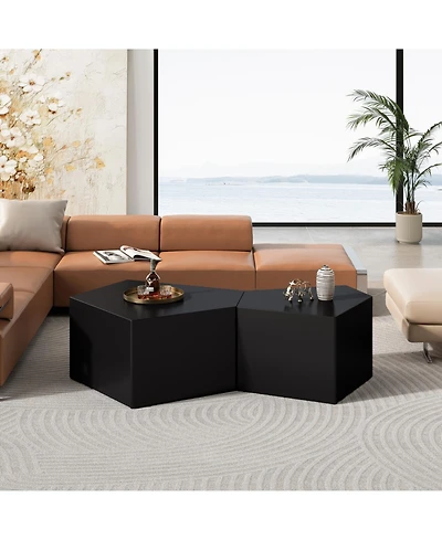 Streamdale Pentagon Nesting Coffee Table Set (Set of 2)