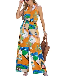 Cupshe Women's Tropical Paradise Wide Leg Jumpsuit