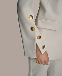 Donna Karan New York Women's Button Sleeve Blazer, Regular & Petite
