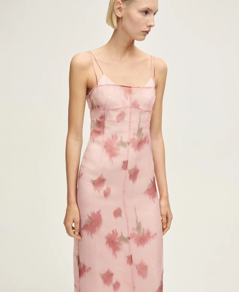 Mango Women's Floral-Print Combined Dress