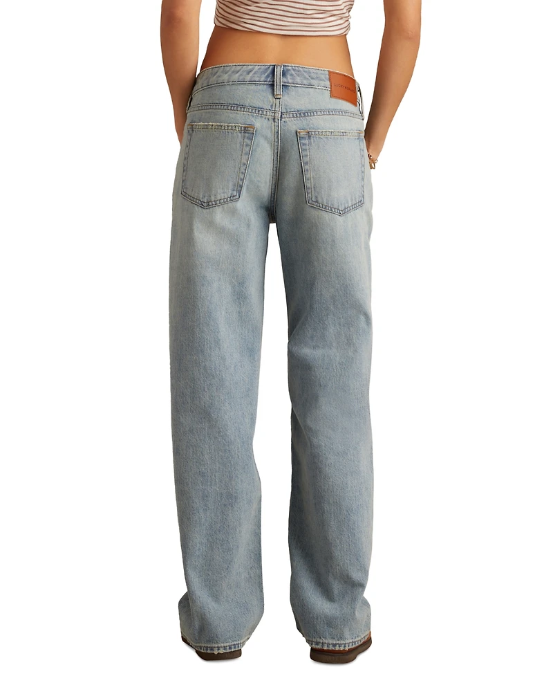 Lucky Brand Women's The Baggy High-Rise Faded Jeans