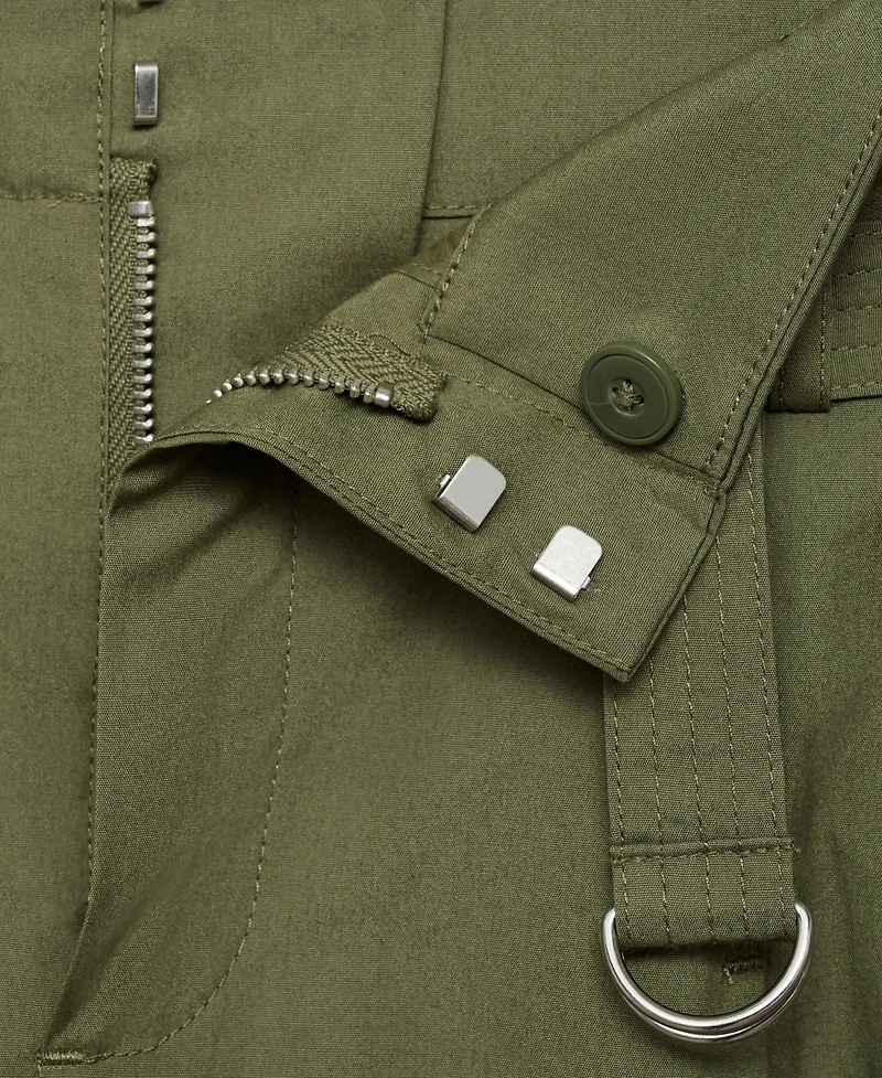 Mango Women's Belted Wide Leg Cotton Pants