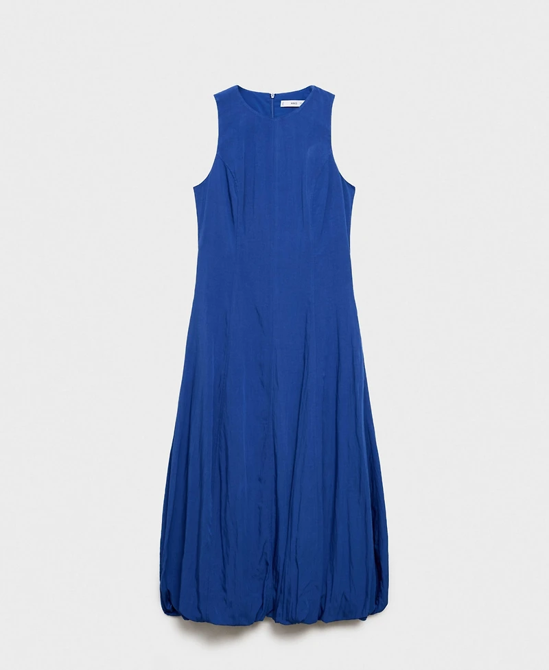 Mango Women's Puffed Hem Midi Dress