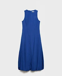 Mango Women's Puffed Hem Midi Dress