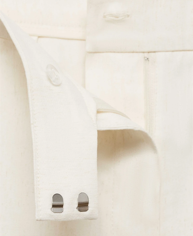 Mango Women's Straight Mid-Rise Pants