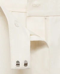 Mango Women's Straight Mid-Rise Pants