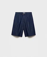 Mango Women's Rinse-Wash Denim Bermuda Shorts