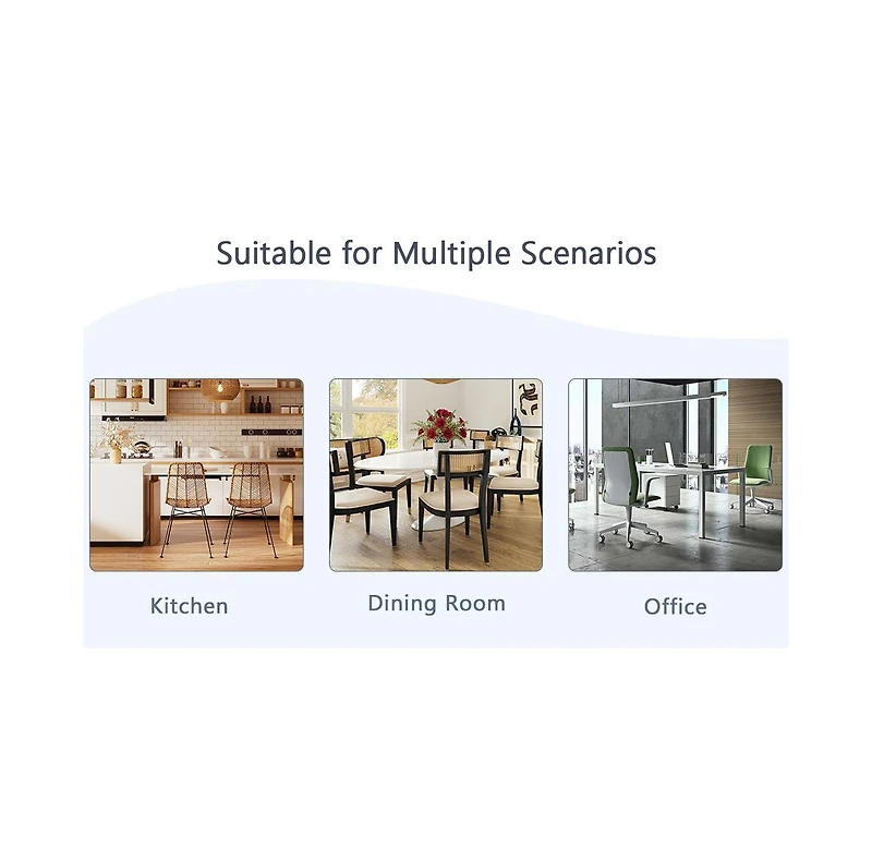 Streamdale Black Marble Table and 6 White Pu Chairs with Metal Legs