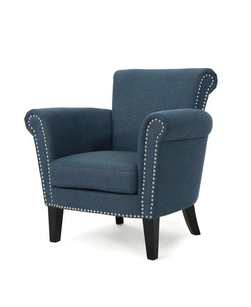 Streamdale Furniture Luxury Upholstered Club Chair with Elegant Nailhead Trim