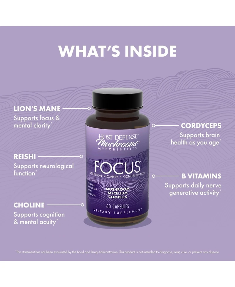Host Defense MycoBenefits Focus Capsules