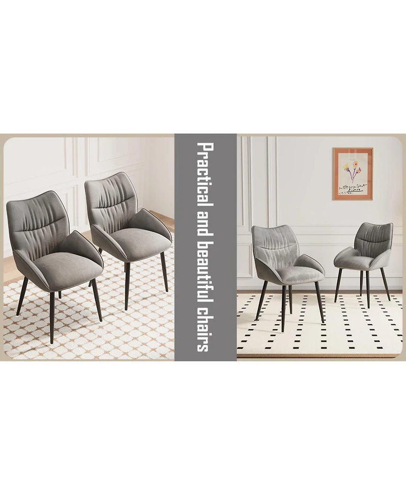 Streamdale Luxurious Velvet Dining Chair Set (4 Pcs) Modern, Comfortable, Stable, Silent
