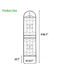 Streamdale 4-Pack Metal Garden Trellis 86.7" Rustproof Black