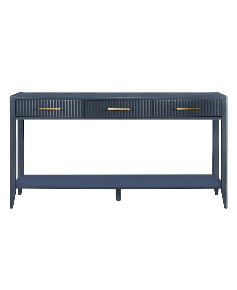 Streamdale Versatile Entryway Console with Striped Drawers