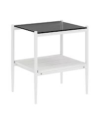 Streamdale Modern Coffee & End Tables Set, Glass & Mdf (Grey)