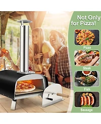 Portable Multi-Fuel Pizza Oven with Pizza Stone and Pizza Peel