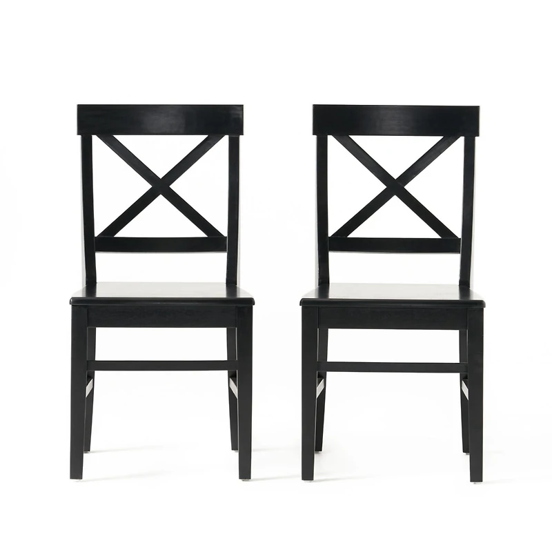 Streamdale Rustic Farmhouse Acacia Dining Chairs