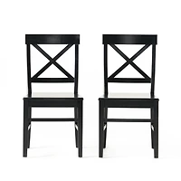 Streamdale Rustic Farmhouse Acacia Dining Chairs