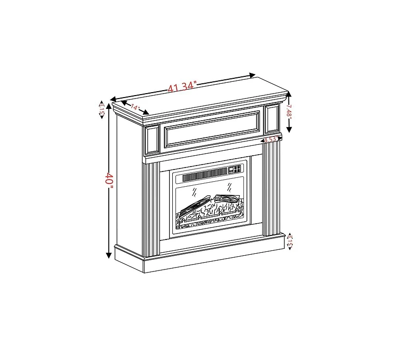Streamdale Electric Fireplace Mantel with Firebox