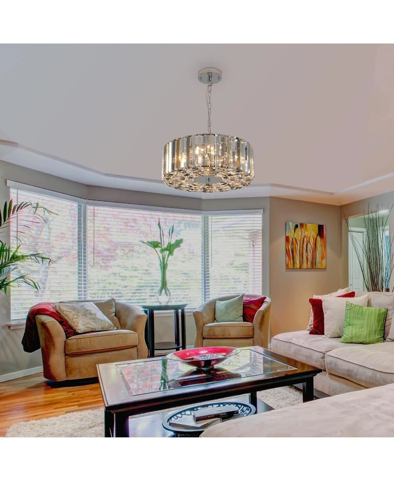 Streamdale Modern Crystal Chandelier for Living-Room Round Cristal Lamp Luxury Home Decor Light Fixture