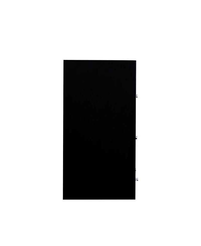Streamdale Black Glass Door Shoe Box Shoe Storage Cabinet With Rgb Led Light