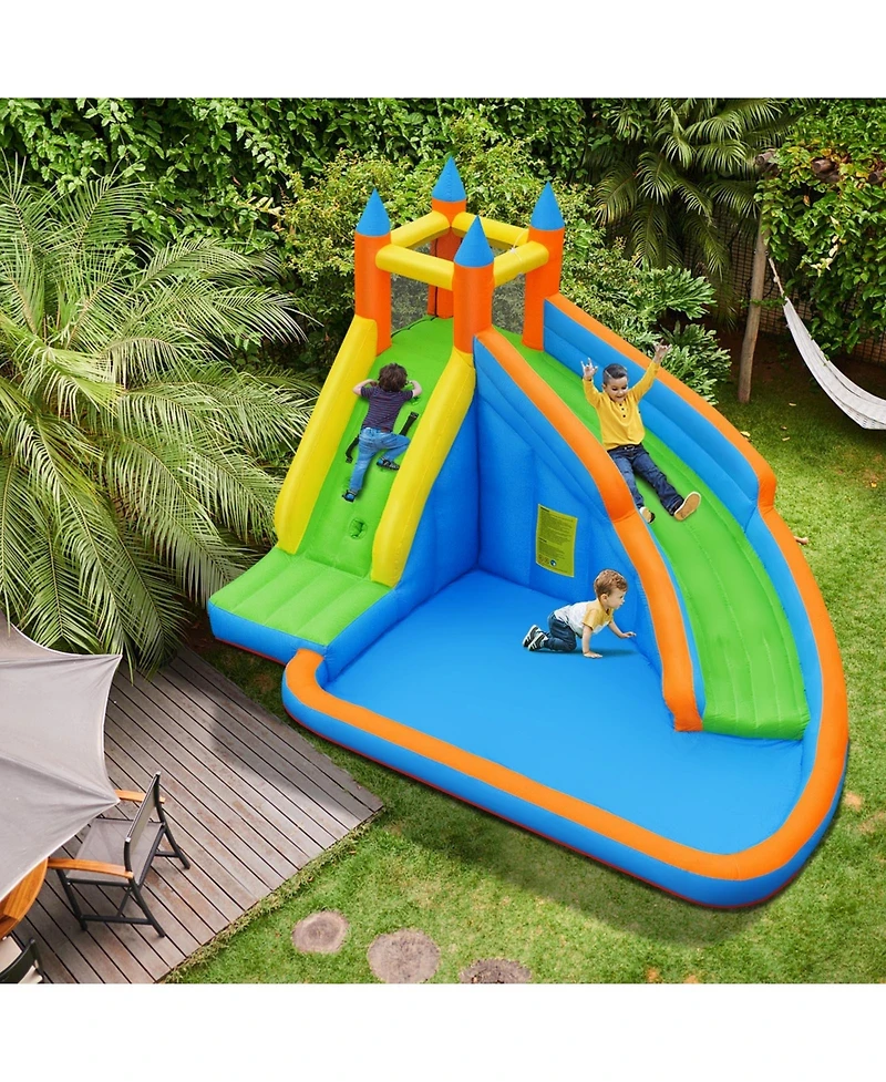 Inflatable Mighty Bounce House Jumper with Water Slide without Blower