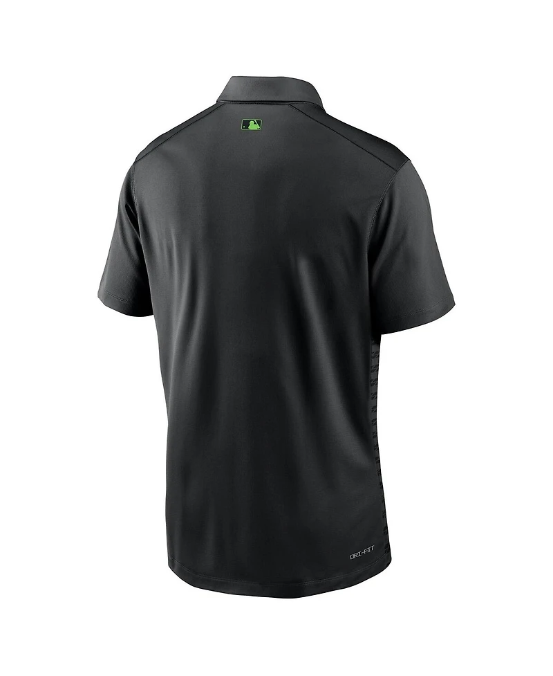 Nike Men's Black Tampa Bay Rays Authentic Collection City Connect Victory Performance Polo Shirt
